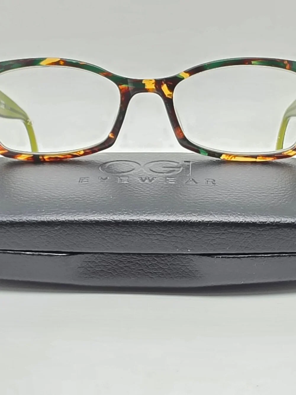 OGI Eyewear 3104/1378 Green Camouflage Crystal Green Eyeglasses Frame w/ Case